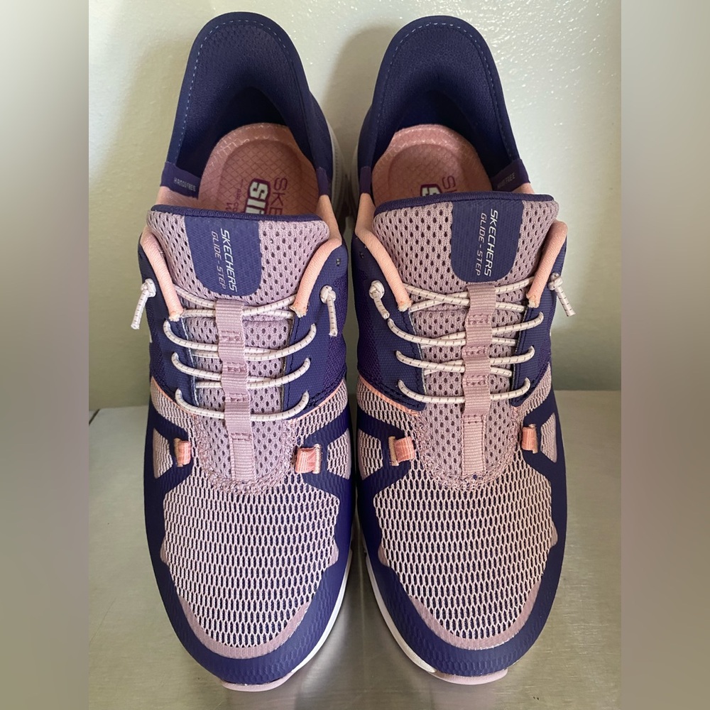 SKECHERS GLIDE STEP PRO SLIP INS Women's Purple and Pink Athletic Sneakers - Picture 3 of 15